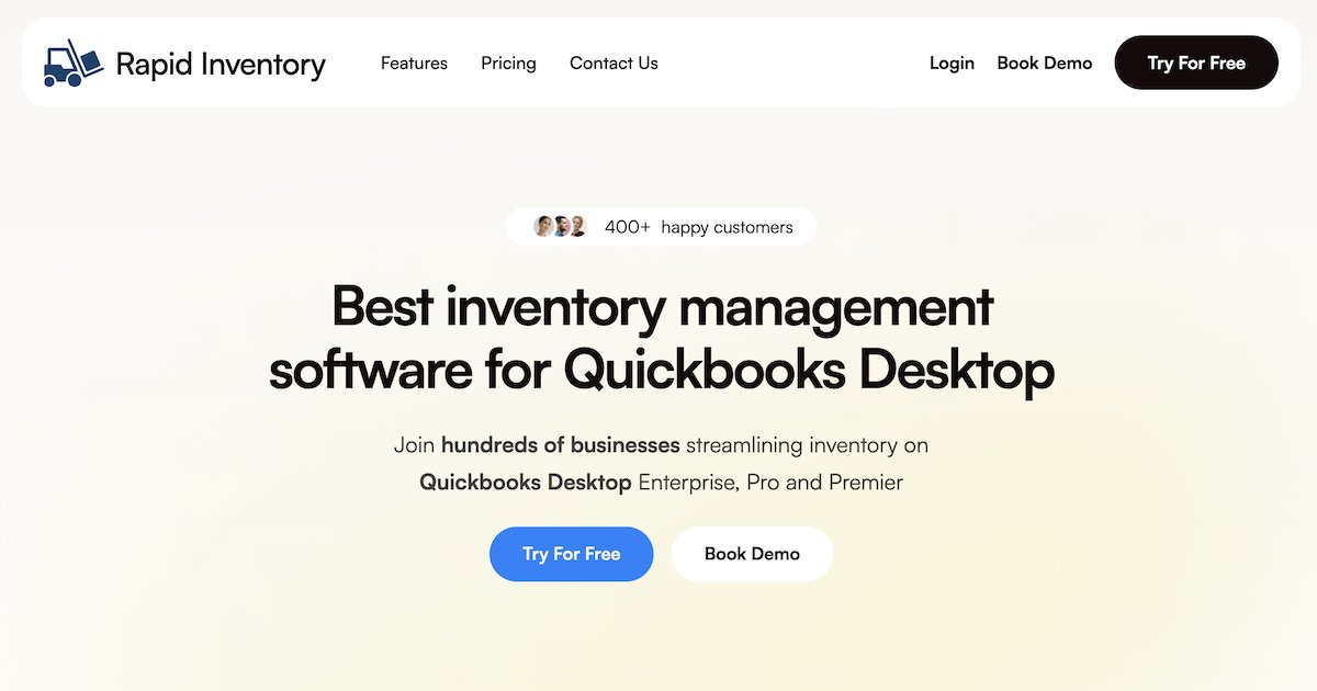sideprojectors's tweet image. Side project showcase - check out Rapid Inventory - Best Quickbooks Desktop Inventory Management Software - sideprojectors.com/project/68372/… @sideprojectors #sideproject #makers #entrepreneur #rapid-inventory