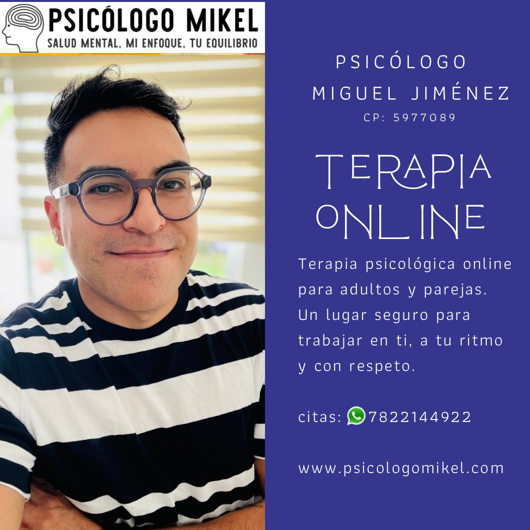 🌈 A veces solo necesitamos un lugar donde sentirnos escuchadxs.
Doy terapia psicológica online para adultos y parejas que quieren entender sus emociones, trabajar su ansiedad o mejorar sus relaciones.
Si quieres empezar, aquí estoy.
📩 Escríbeme por WhatsApp y te cuento más.