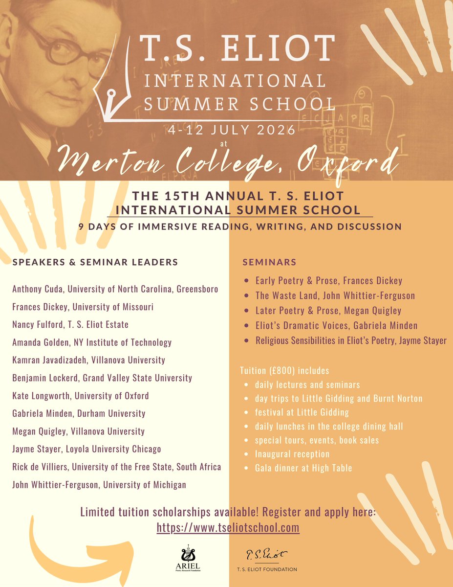 T. S. Eliot Summer School tweet media