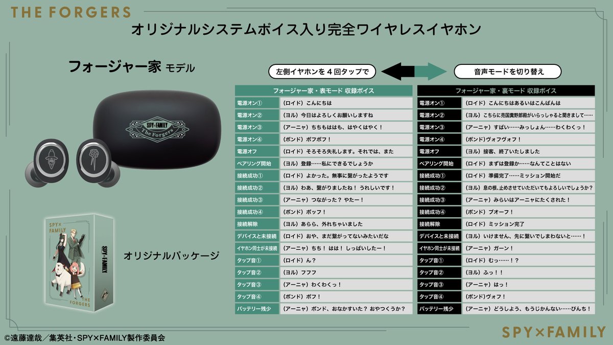 ≪受注締切まで残りわずか≫ TVアニメ『SPY×FAMILY』新規録り下ろし