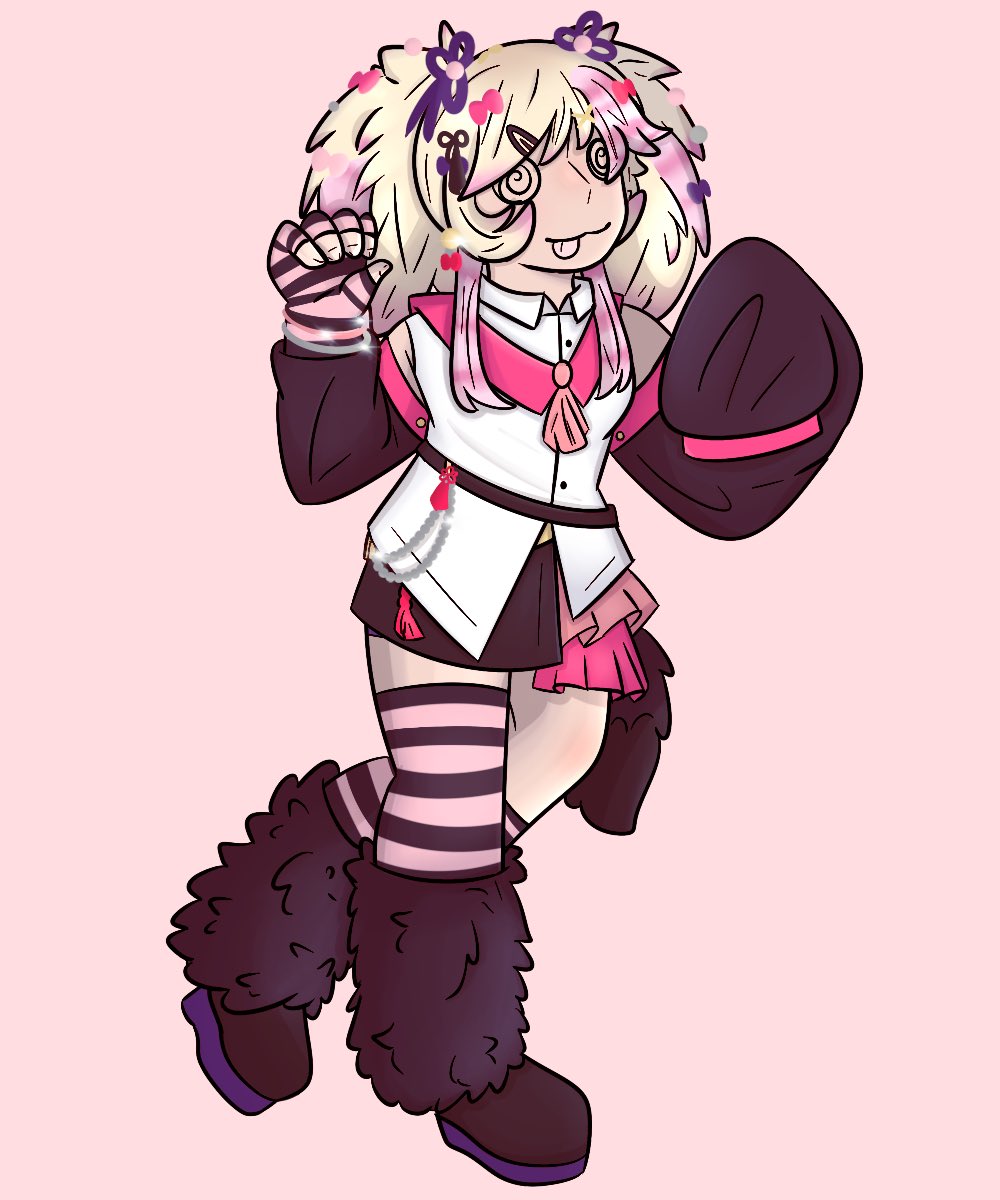 Finally drew a full piece to get back into drawing!! Of my wife’s OC <a href="/bitefur/">🌈 doggie pwrincess marie 🐾</a> 

I drew em’ with decora!!