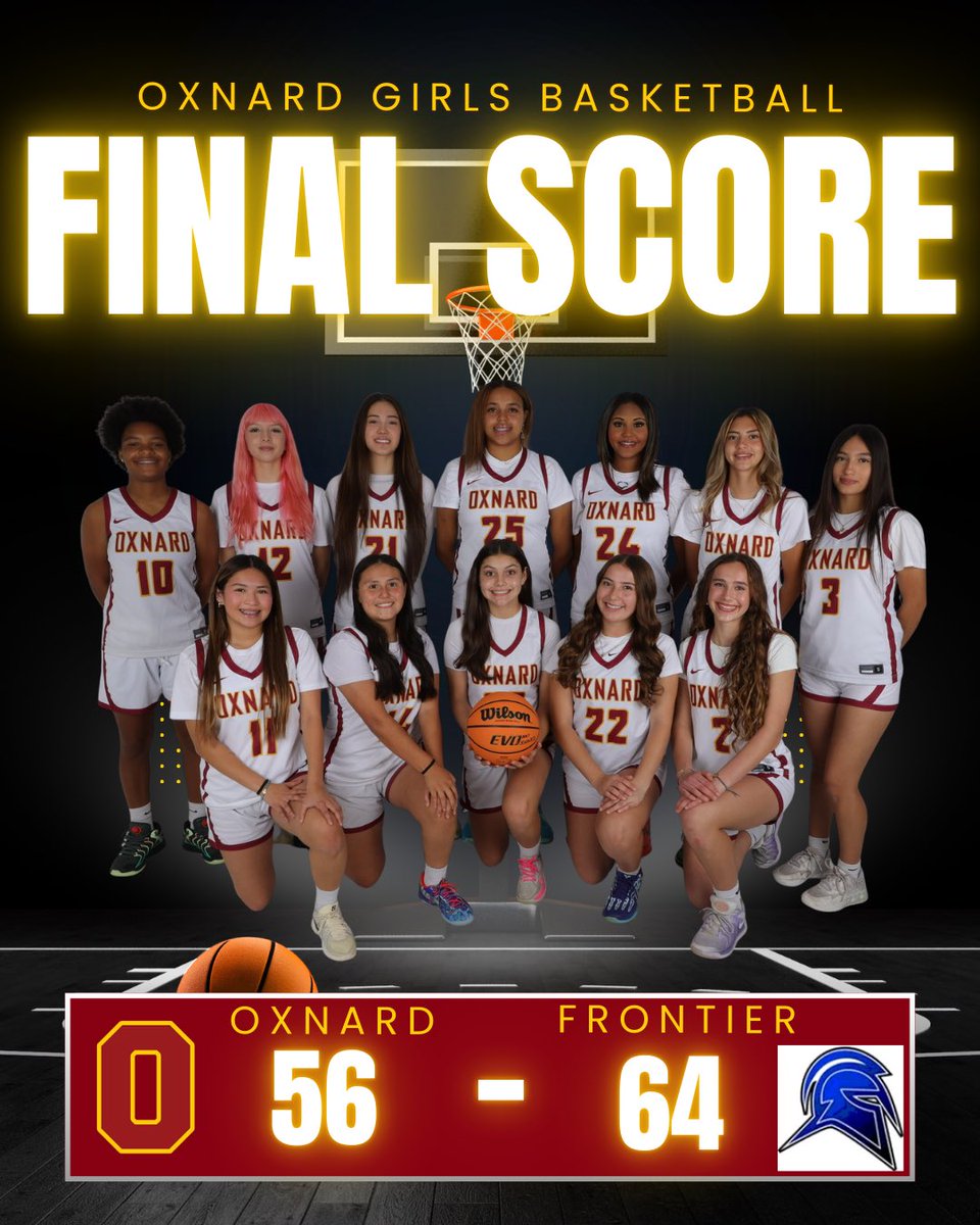 GirlsOxnard's tweet image. Oxnard 56 (3-1)
Frontier 64

Gia Angell 15pts
Destinee Herrera 14pts
Kai Buhain 9pts 
Leilah McDougald 6pts

@vcspreps @TheGaragePod @OxnardAthletics @OxnardVB @OxnardBBall @JacketPrincipal  @OxnardTrack @VCSDominic