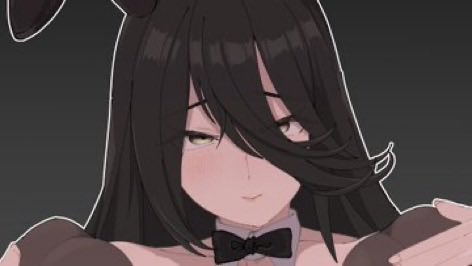 マンハッタンカフェ(ウマ娘) 「Skeb募集中にごつ」|熊ン蜂のイラスト