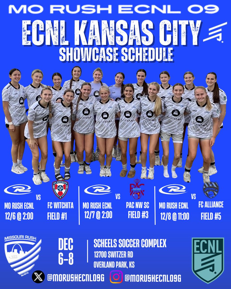 It may be cold in Kansas City this weekend, but this team is still showing up and showing out. Coaches - come see us work!  Go Rush!! #ECNLKC 🔥⚽️🔥

<a href="/MoRushSoccer/">Missouri Rush</a>
<a href="/MoRushECNL/">MoRush ECNL</a>
<a href="/ECNLgirls/">ECNL Girls</a>
<a href="/ImYouthSoccer/">ECNL/GA/Recruiting/College Soccer</a>
<a href="/TopDrawerSoccer/">TopDrawerSoccer</a>
<a href="/ImCollegeSoccer/">College Soccer Truth ™</a>