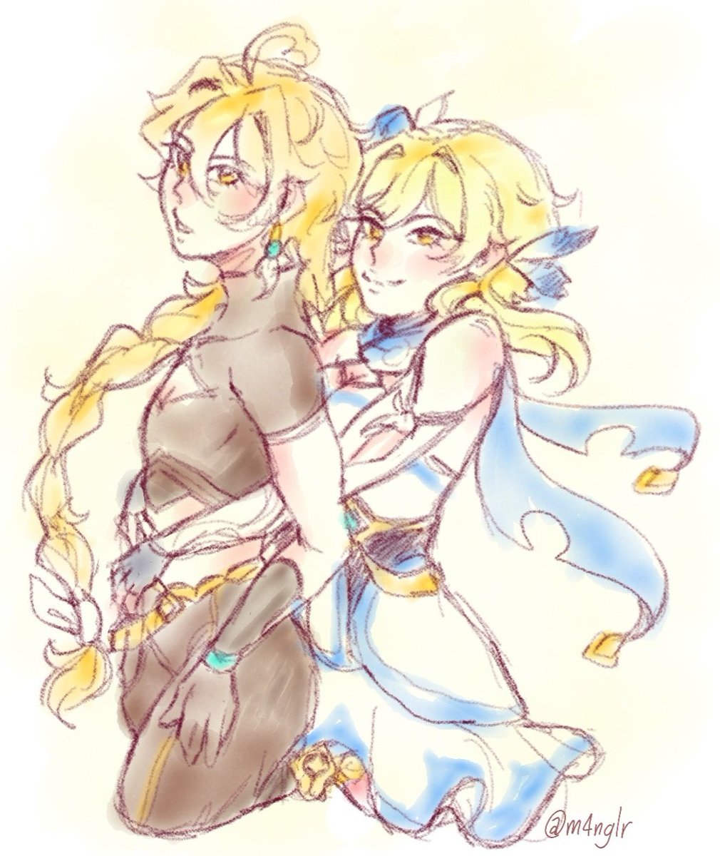 m4nglr's tweet image. 30 days of Aetherfest - Day 29: Twin stars

Oh aefer and lumi, the yearners that you are... one day I shall draw you properly instead of just a doodle on the notes app &amp;lt;/3

#lumither #Aethertober #Aether