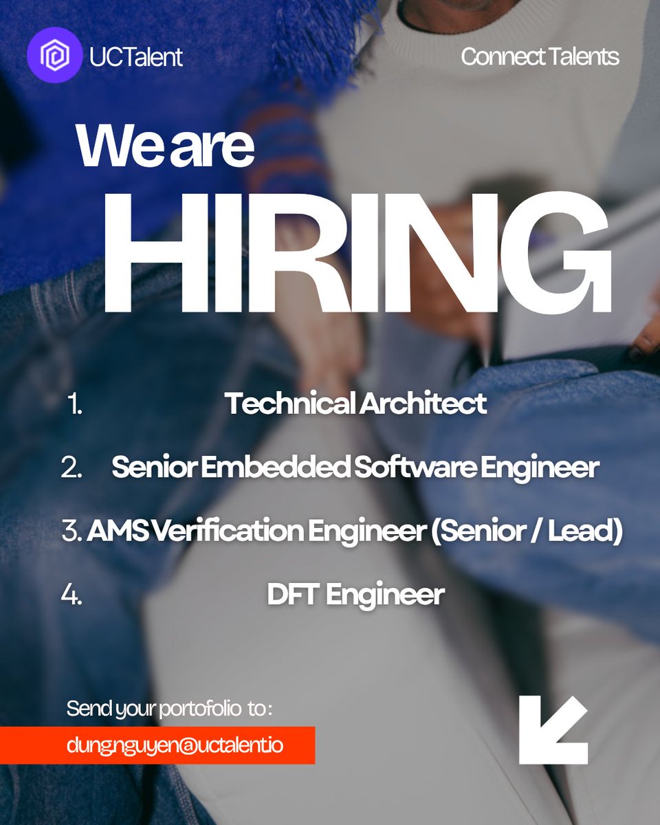 UCTalent_io's tweet image. 💠 𝐔𝐂𝐓𝐚𝐥𝐞𝐧𝐭 𝐇𝐢𝐫𝐢𝐧𝐠 – 𝐖𝐨𝐫𝐤 𝐃𝐢𝐫𝐞𝐜𝐭𝐥𝐲 𝐰𝐢𝐭𝐡 𝐆𝐥𝐨𝐛𝐚𝐥 𝐒𝐞𝐦𝐢𝐜𝐨𝐧𝐝𝐮𝐜𝐭𝐨𝐫 𝐂𝐥𝐢𝐞𝐧𝐭𝐬

UCTalent is partnering with top-tier global semiconductor companies to hire Senior–Lead Engineers across Embedded, AMS, DFT &amp;amp; Architecture.

If you want…