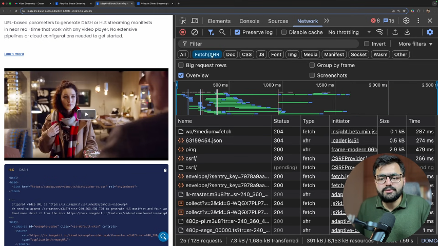 Abhinavt456's tweet image. WebRTC + Streaming Concepts 🎥

Days 43–45:

-Studied #WebRTC architecture
-Understood Signaling, STUN, TURN, ICE
-Explored SDP and how peers exchange media details
-Learnt streaming protocols: #RTMP, #RTSP
-Adaptive Bitrate #Streaming (ABR)

@piyushgarg_dev 
#Web3 #100DaysOfCode