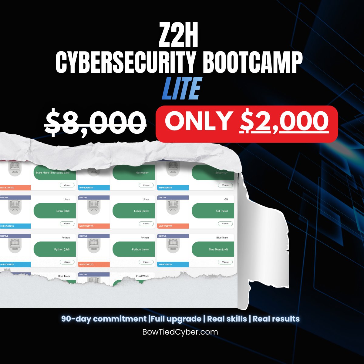 BowTiedCyber's tweet image. ‼️‼️ 2 HOURS LEFT ‼️‼️

THIS DEAL ENDS TONIGHT

Bootcamp Lite is fully rebuilt and upgraded

🚀 New LMS
🚀 AI tools
🚀 Labs
🚀 Hands-on projects
🚀 Supportive private community

Join Cohort 0 for 75 percent off before the deal closes!

This price will not happen again. 

Don’t…