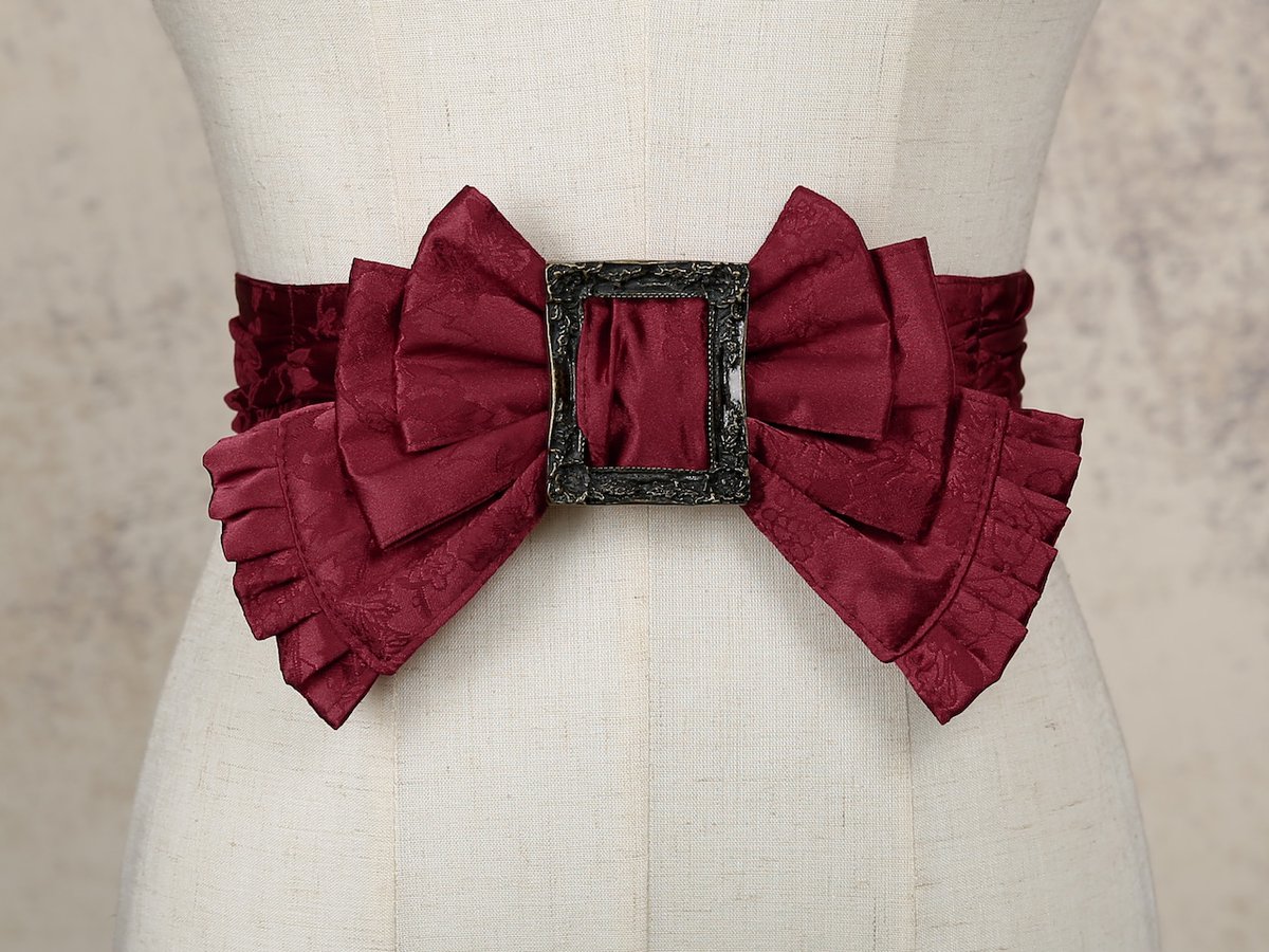 🌟商品紹介🌟 藤花集 中華風リボンベルト 大きなバックル付きで