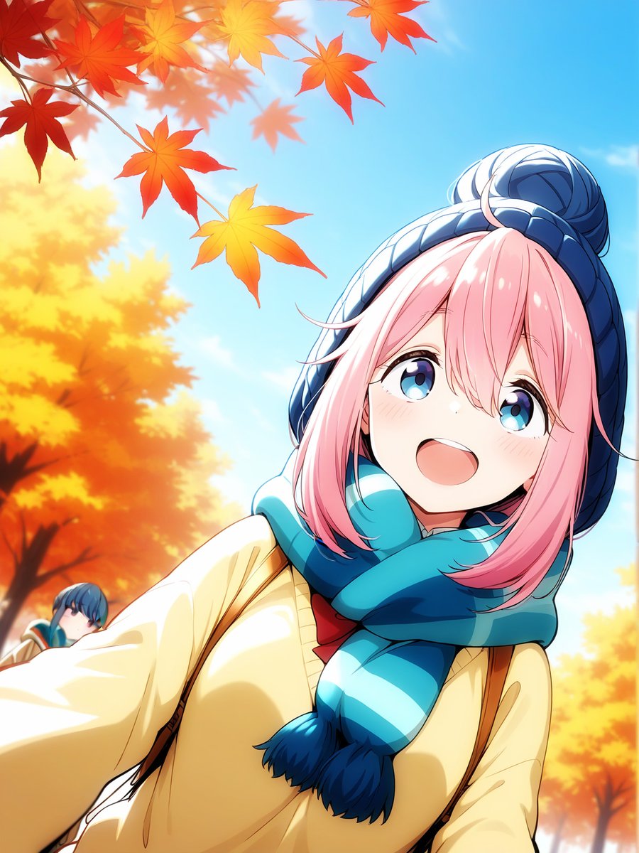 イラスト　原画　ホムチェンコ・アンナ 「トロピカル」 リンちゃんこっちこっちー！ #各務原なでしこ #ゆるキャン #AIイラスト