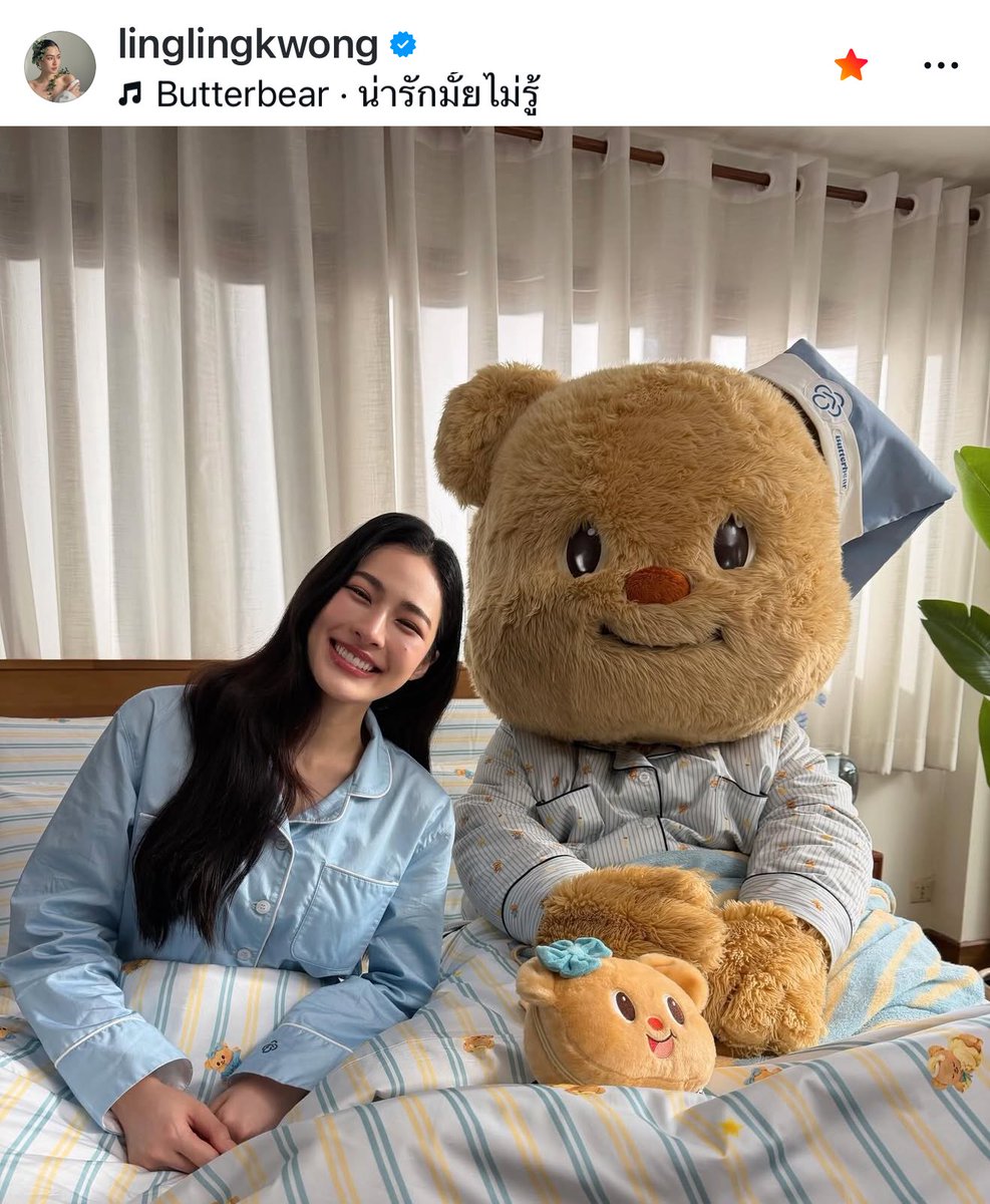 jamedeamas's tweet image. Ling posted on IG with ButterBear_TH 🥹 this is the cutestttttt 

#Linglingkwong‌ #หลิงหลิงคอง