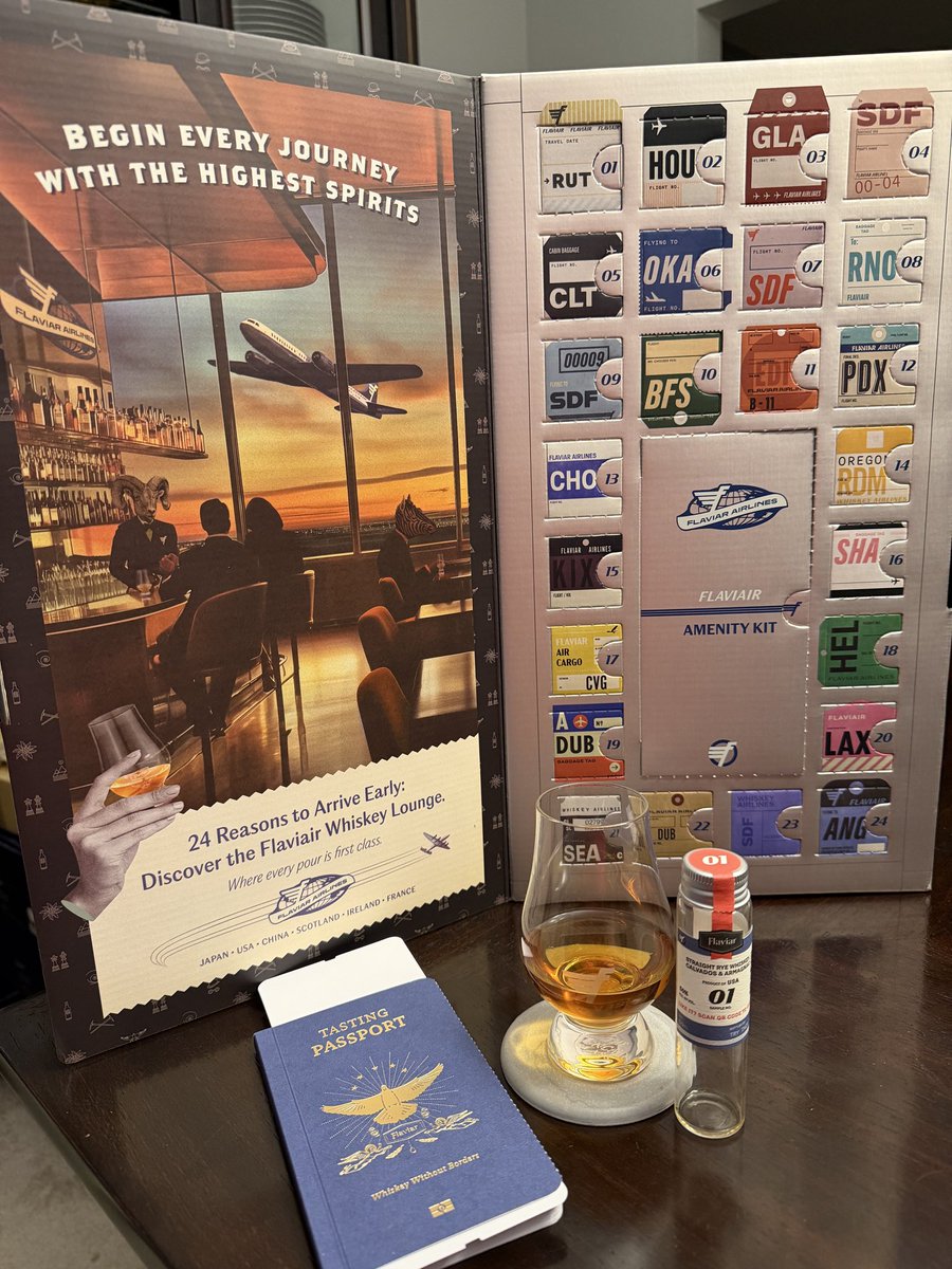 supersean579's tweet photo. It’s day 1 of the @flaviar_com 2025 advent calendar! Today’s selection is BHAKTA 1928 “Golden Age” Whiskey.  We’re going strong out of the gate! #Advent #flaviar #themostwonderfultimeoftheyear #WeWhiskyYouAMerryChristmas #MyFavoriteHolidayTradition https://t.co/CU9ZXhyshS