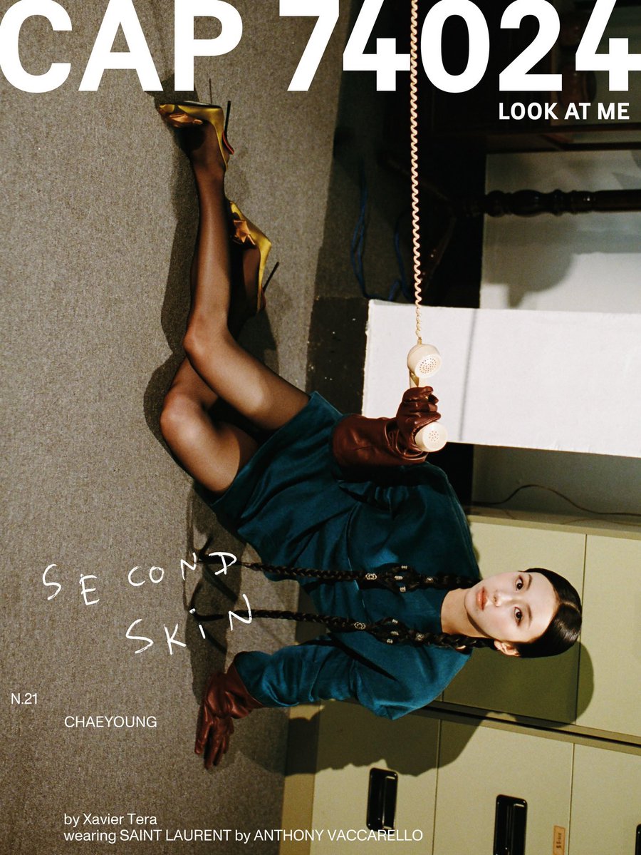 TwiceChartDatas's tweet image. Chaeyoung looks amazing on the cover of cap74024 magazine’s Second Skin issue.