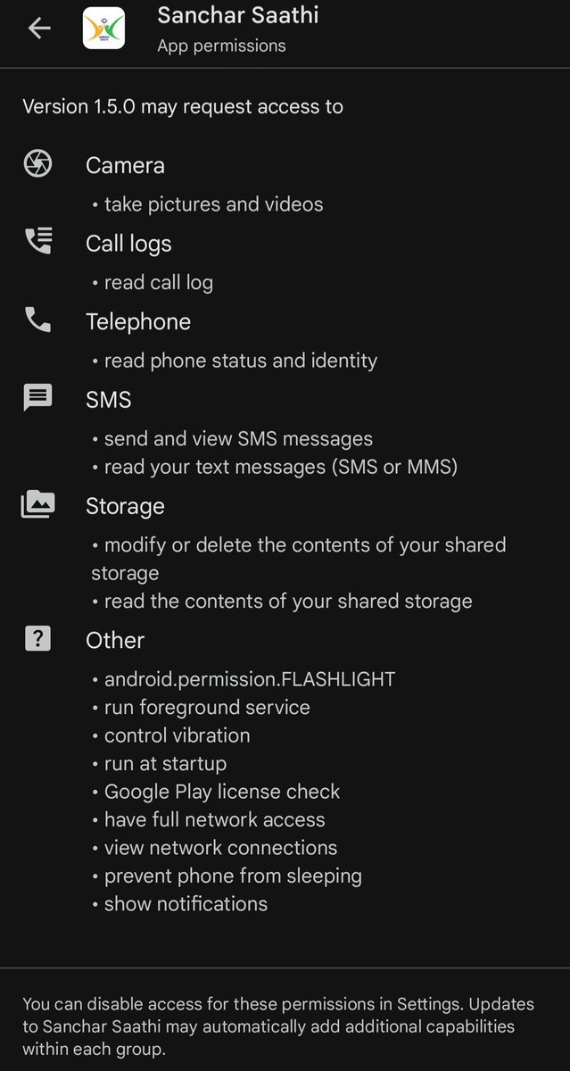 Incognito_qfs's tweet image. I don&apos;t think people will have issues if Sanchar Saathi App is pre-installed in the phone and gets activated at first setup.

The problem is you cannot delete or disable it.

I don&apos;t understand why can&apos;t we delete it?? What harm will that do??

The problem with every Govt which…