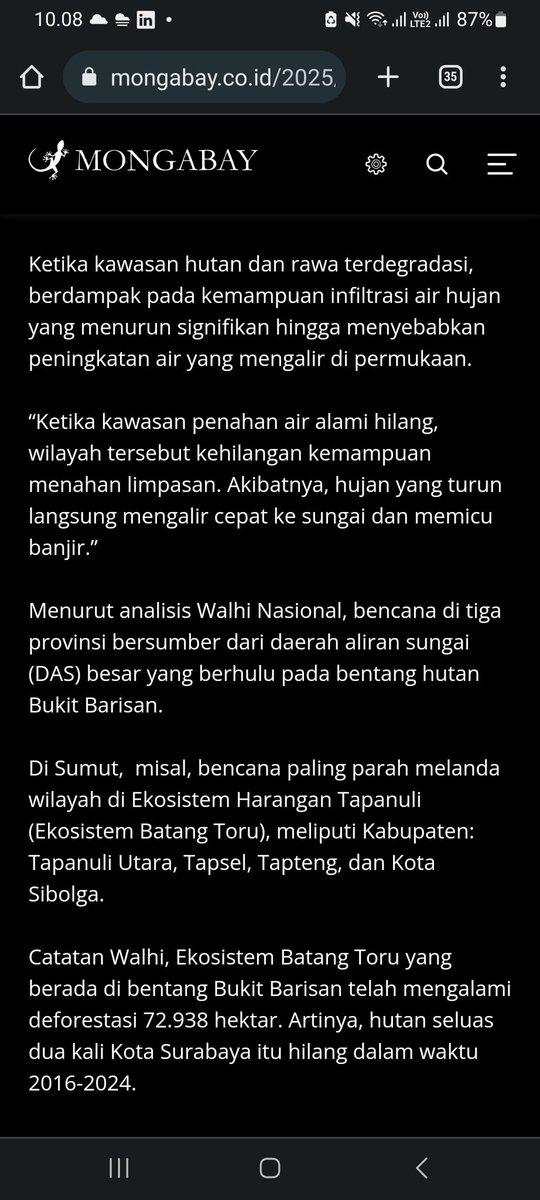 muazzam1011's tweet photo. @susipudjiastuti Gimana ga mau banjir, Bu. Wong, hutan seluas dua kali Surabaya dibabat dlm waktu 8 tahun.

Baca di sini:

https://t.co/q1peyFXqHS https://t.co/YAznrxN5EX