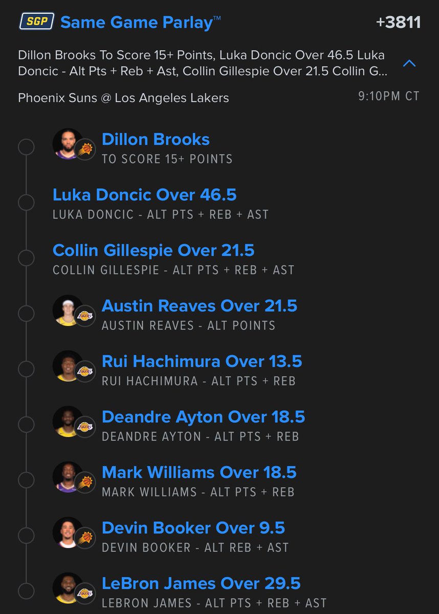 Tonight we’re cooking with a MASSIVE +3811 Lakers SGP 🔥
Lakers get the dub at home and we cash this monster
t.me/+HTI3w99AvK5jO…

#PrizePicks #GamblingX #NFL
#WCBB ⛹️ | #NBA 🏀 | #CBB 🔥 
#Prizepicks 🔐 | #PROPS
#GIVEAWAY 👋 | #NHL 🏒 | #Picks
#CSGO 🔫| #WAKEANDCASH 💵
#WNBA