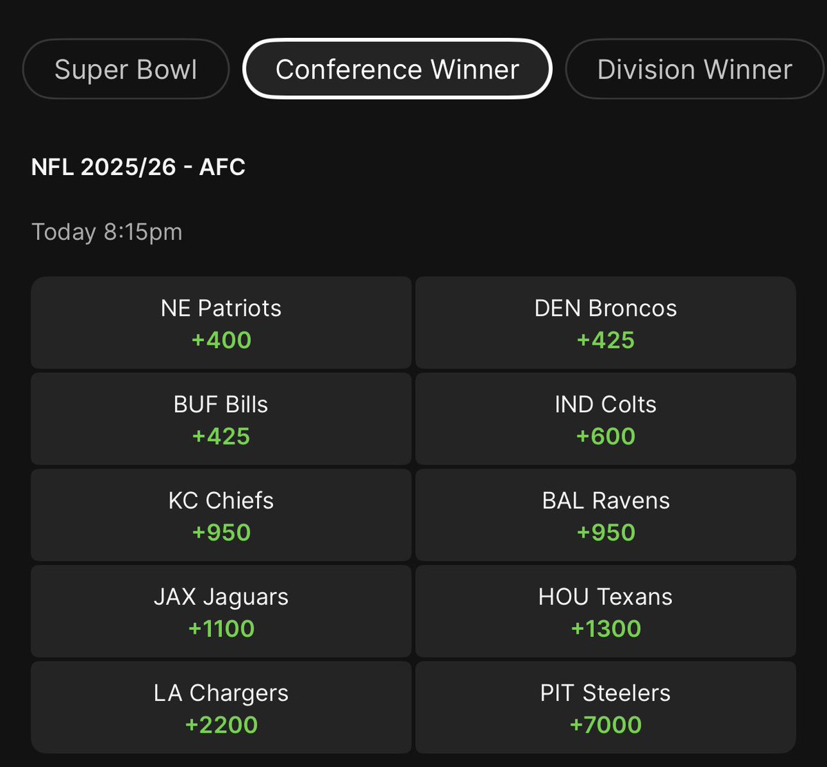 LordStinkyPinky's tweet image. Your @Patriots are officially favored to win the AFC #CapeCod