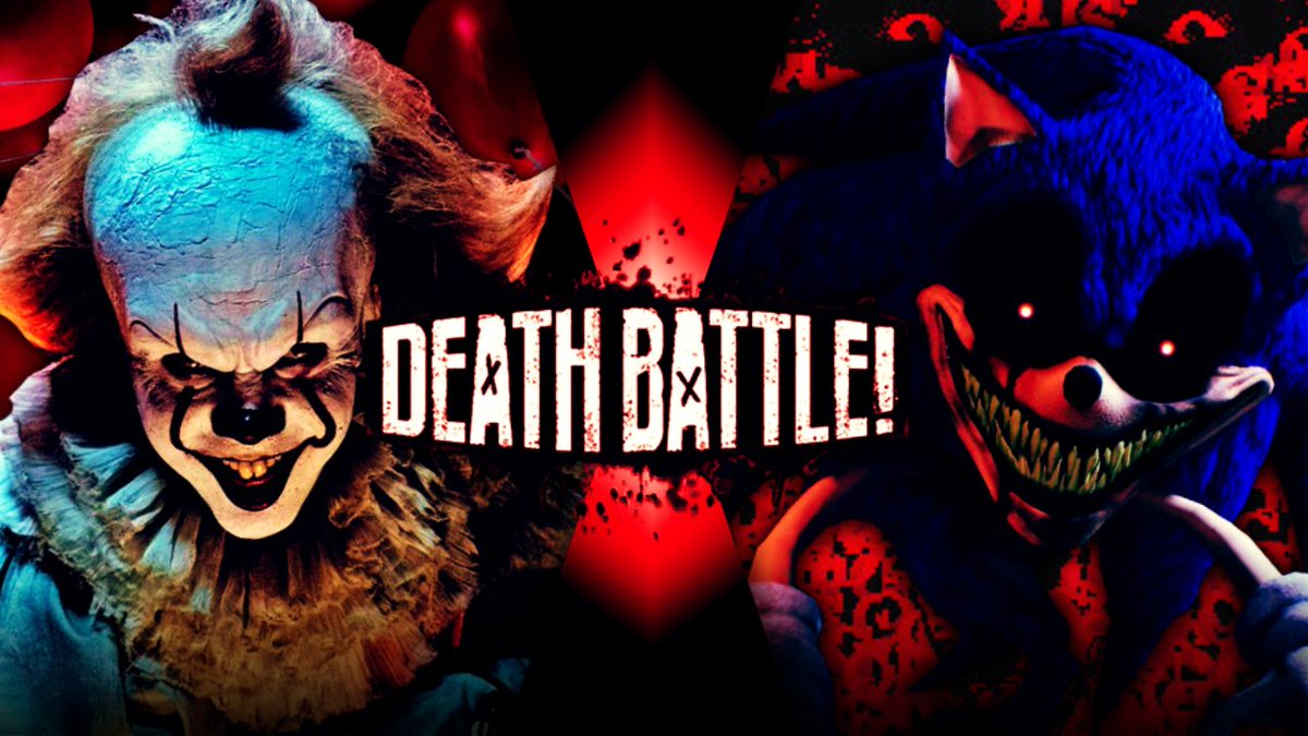 Lipliptip's tweet image. Pennywise (IT) Vs. Sonic.exe (X) TN

#DEATHBATTLE