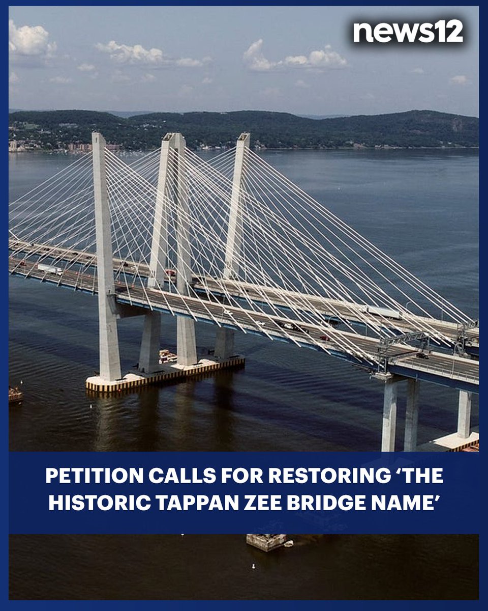 News12WC's tweet image. BRIDGE DEBATE: Should the &quot;Tappan Zee Bridge&quot; name be restored? Some local residents sounded off. Let us know your thoughts in the comments below. 

#News12 #NewYork #NY #NewYork #NYNews #Bridge #Debate #Petition #Westchester #HudsonValley

bit.ly/43YT5hA