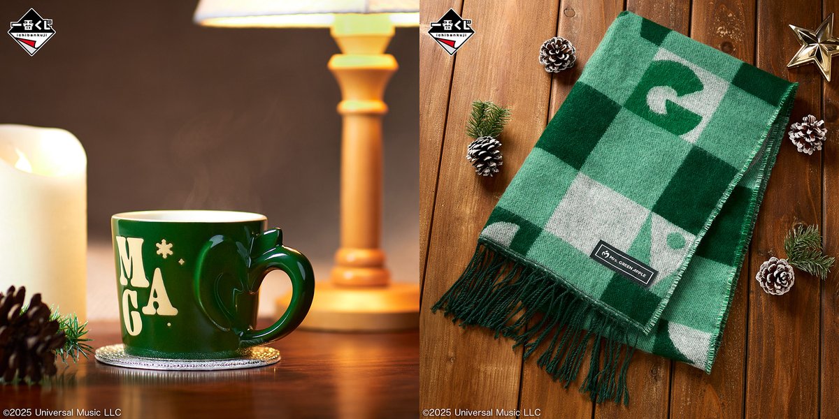 1番くじ　ミセス、ストール＆マグカップセット ミセスグリーンアップル 一番くじ ストール マグカップ｜Yahoo!フリマ