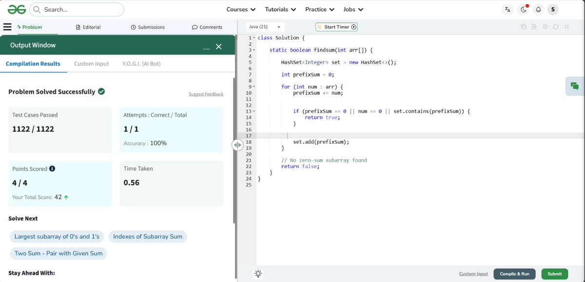 SaurabhSin8534's tweet image. 🎯DAY 89 of #100DaysOfCode 

&amp;gt;Solved 1 medium question @LeetCode  for finding the majority element

&amp;gt;Solved 1 question @geeksforgeeks  (is it a 0 sum sub array ??)

💻 Locked in for 7-8  hrs for end-sem exam🤝.

#dsa #leetcode  #leetcodeprogress  #LearningInPublic #buildinpublic