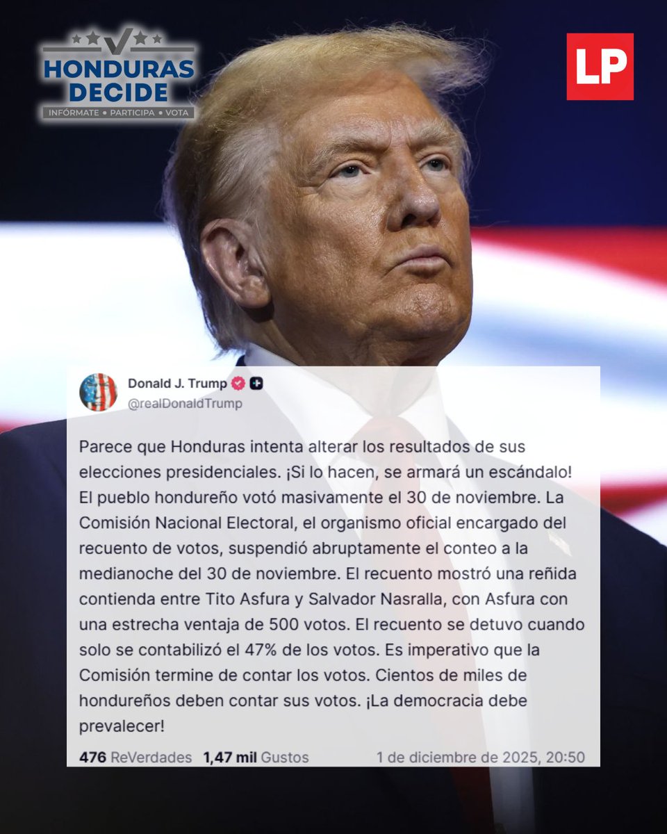ElNecio_Cuba's tweet image. Al parecer Trump va a intervenir directamente en todas las próximas elecciones de América Latina: anunciará el candidato que tiene que ganar, vigilará de cerca el conteo y amenazará hasta cerciorarse que su voluntad dictatorial fue cumplida. Así las cosas con HONDURAS 👇🇭🇳