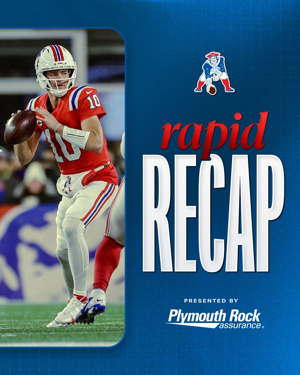 Patriots's tweet image. Patriots handle business vs. Giants 👏

📰: bit.ly/4pn6DvN