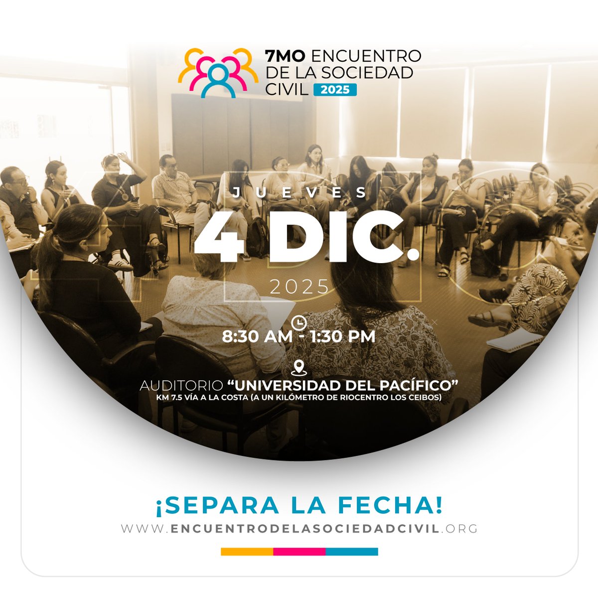 AlianzaMision's tweet photo. Nos sumamos a la convocatoria de la Mesa de Cooperación para el 7.º Encuentro Anual de la Sociedad Civil.
Un espacio para dialogar, encontrarnos y construir acciones conjuntas desde las comunidades.
🤝 
🔗 Registro: https://t.co/y6snVP5asO https://t.co/DRGwpzgIlX