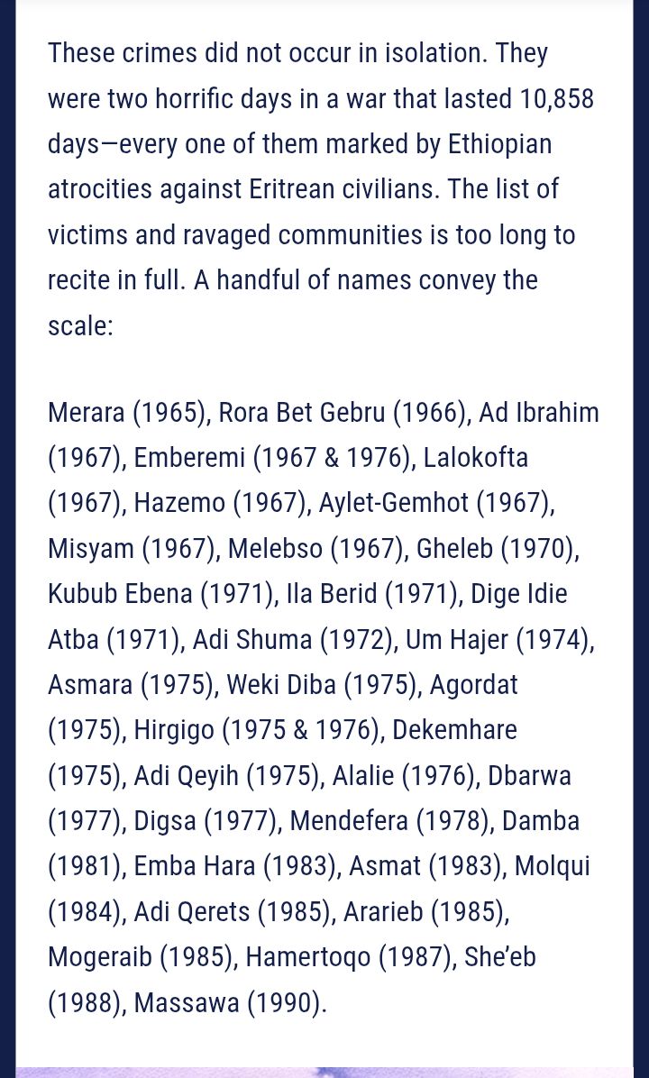EliasAmare's tweet photo. «Meanwhile, few Ethiopians today know what was done in their name during the 30-year war. Independent researchers estimate that more than 250,000 #Eritrean civilians were killed, numbers the #Ethiopian state has neither acknowledged nor apologized for.»
👉🏾https://t.co/nACnj68oSF https://t.co/VtkrD8JPSO
