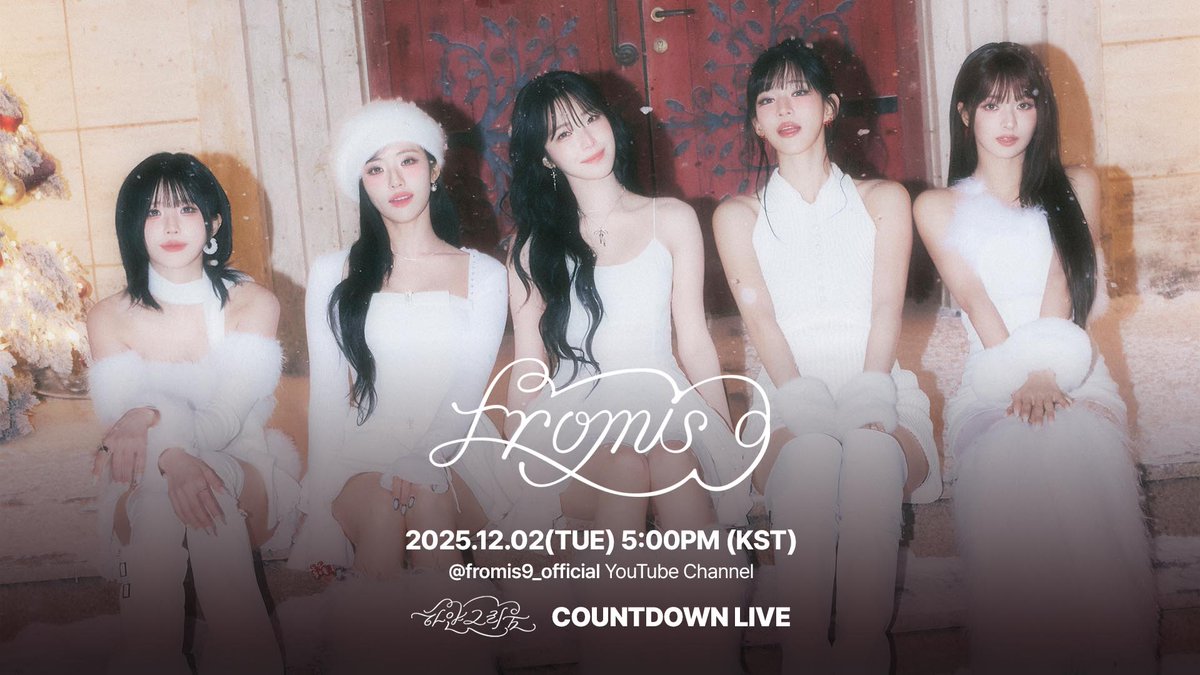 fromis_9 (프로미스나인)
Special Digital Single [하얀 그리움]

❄️ COUNTDOWN LIVE D-DAY
2025.12.02 5:00PM (KST)
🖇️ youtube.com/live/HcOxm3Qkm…

#fromis_9 #프로미스나인
#하얀그리움