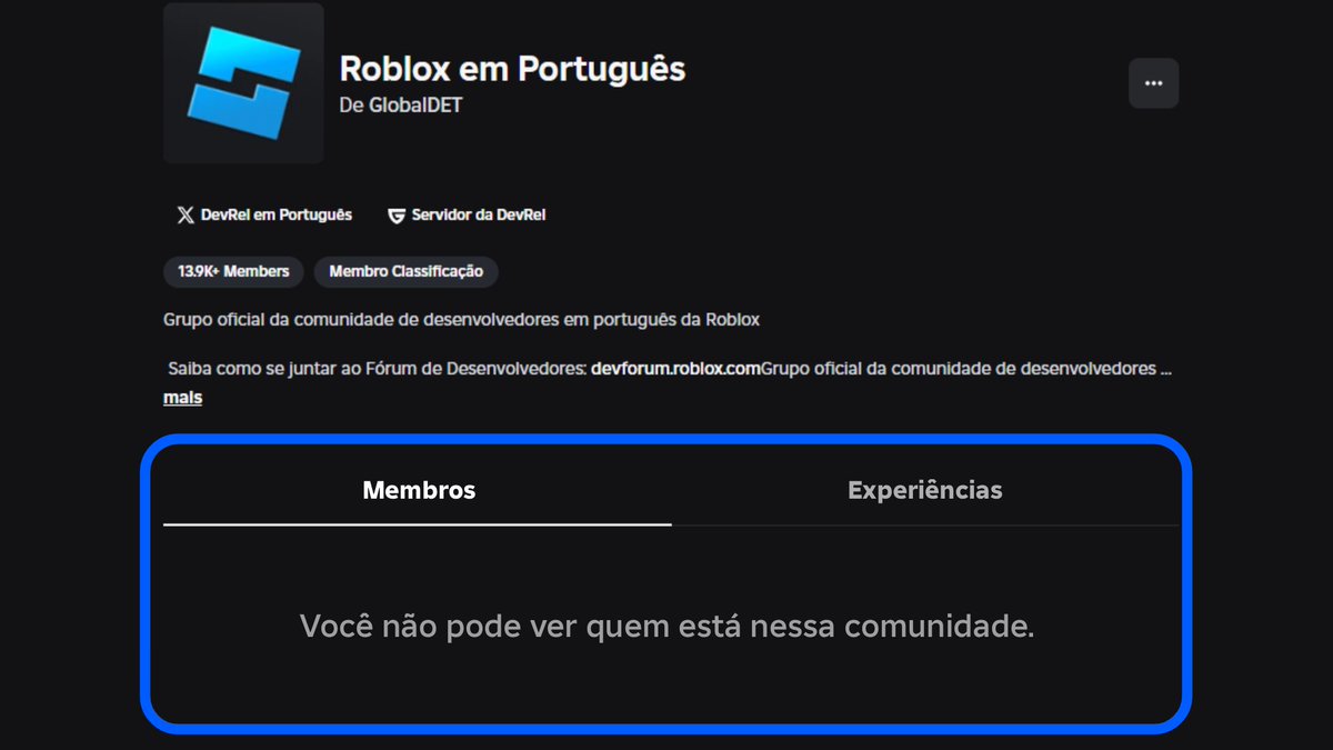 Roblox_RTC_BR's tweet image. A partir de Janeiro do ano que vem, as Comunidades (antigos Grupos) poderão OCULTAR a lista de membros para que as pessoas não saibam quem está no grupo. 🚫👁

➤ devforum.roblox.com/t/upcoming-cha…