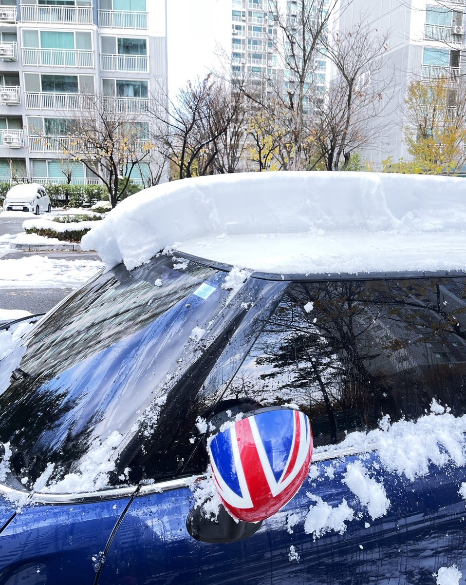 도심 첫눈 풍경