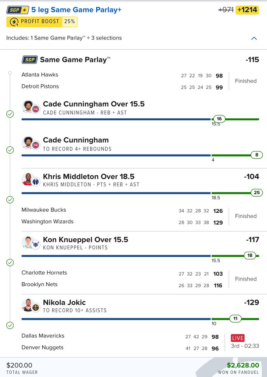 HarrisonLo29158's tweet photo. ANOTHER SAME-GAME PARLAY SMASHED 🤯
We don’t miss when the clock hits 4PM
Who’s eating with us tomorrow?
Join the winning team for only $5 👇
https://t.co/pMVeRia0fc
Let’s keep running it up 🚀💰 https://t.co/Gk51QM5ESi