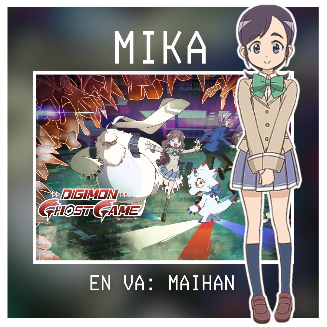 👋 Incredibly grateful for the opportunity to play Mika Kashiwagi in the #DigimonGhostGame English dub! 

It's been so fun to be a part of the trio with the greats <a href="/catprotano/">Cat Protano 🐳🧹</a> and <a href="/KitsuneSqueak/">Emi Lo 🔜 AWA</a> !

Thank you <a href="/LauraChattz/">Laura Chatterjee</a>, Rup, Calvin and the TransPerfect team for having me!