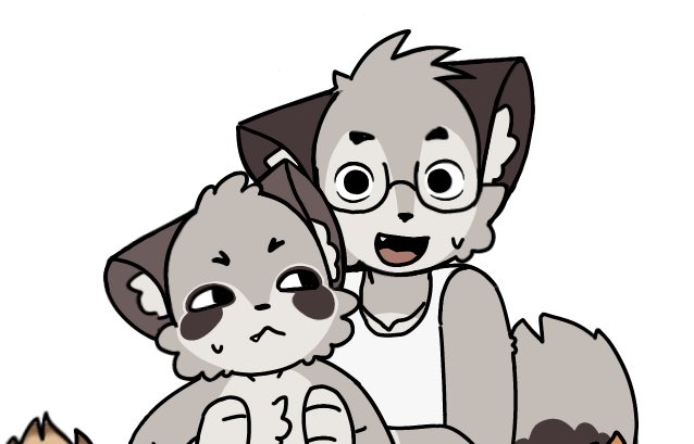 Like he’s showing off his lil bro