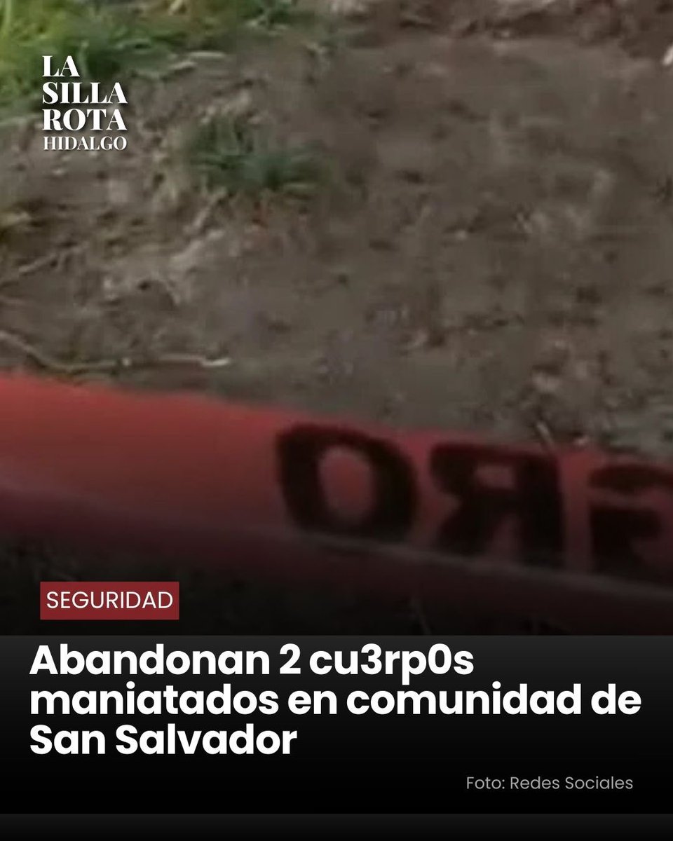 LsrHidalgo's tweet image. ⚫️🚨 Los cuerpos maniatados de una mujer y un hombre fueron hallados en la comunidad de Tothié, #SanSalvador.
lasillarota.com/hidalgo/estado…
