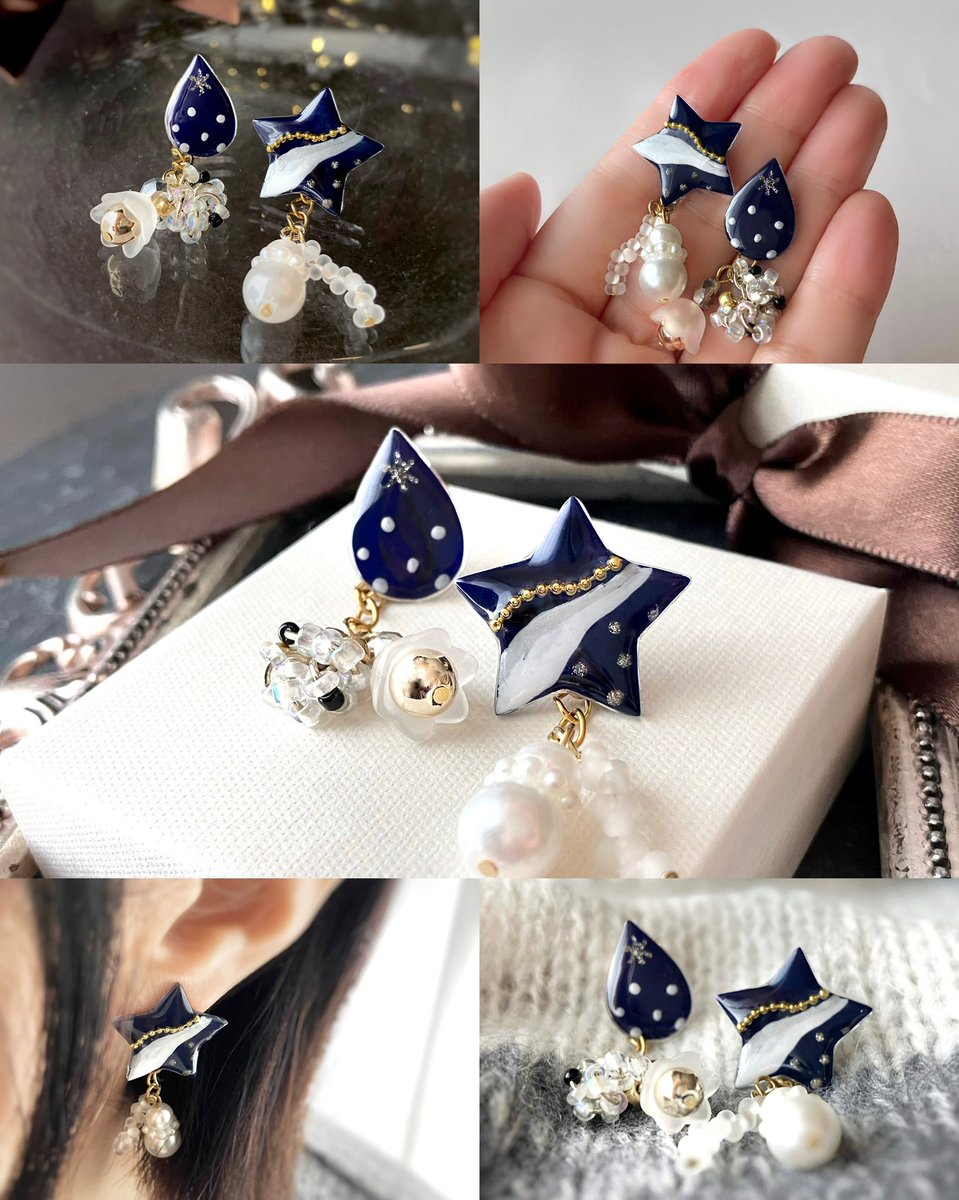 #星降る世界のファンタジー工房

このピアスつけてきたから
今日は星がとっても綺麗⭐️