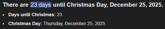 23 Days to christmas... 
What you've witnessed now was just the start of December. Upcoming days will be huge!

$santahat