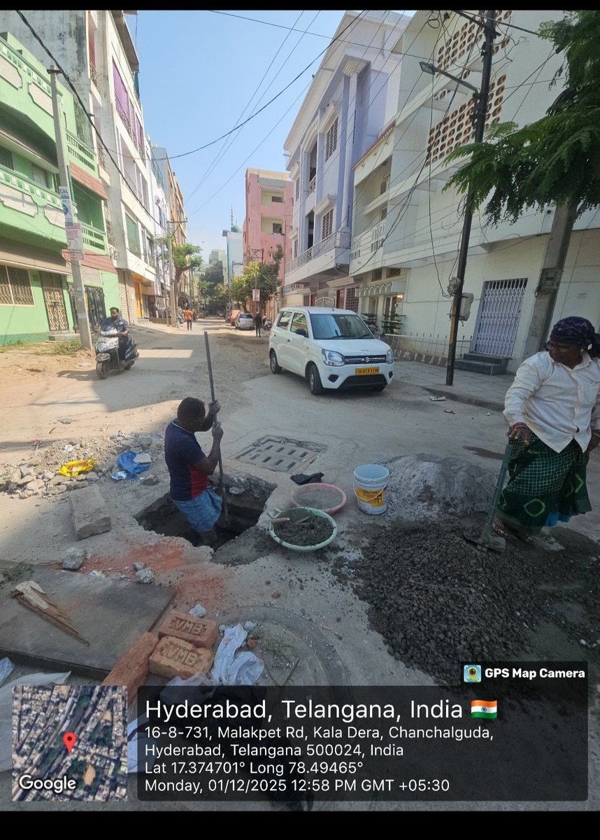 MallikarjunUma's tweet photo. @EngineeringGhmc Road was digging by HMWS officials,it was found that there no sinking of road,new road hasbeen sanctioned will be laid early https://t.co/jH31rQ7kmB