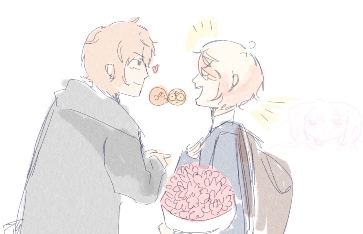 microwavedurani's tweet photo. happy one year anniversary to me getting obsessed with this ship #akikasa #prsk_FA https://t.co/N3U9oqy7GI