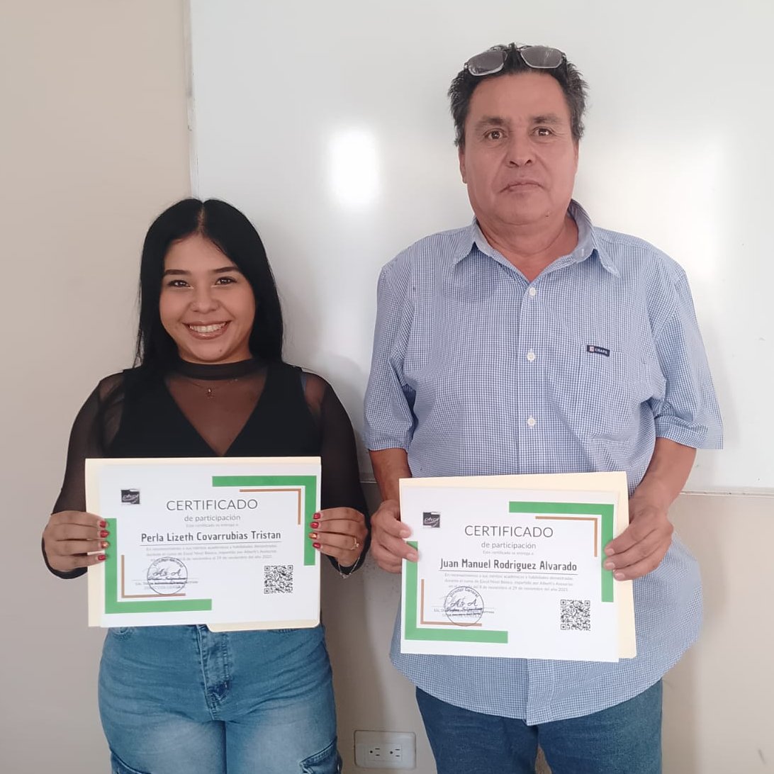 AlbertisAsesor's tweet image. 🎉 ¡Felicidades Perla Lizeth Covarrubias y Juan Manuel Rodríguez!
Concluyeron con éxito el curso de Excel Nivel Básico en Alberti’s Asesorías.
👏 Juan Manuel continúa en enero con Excel Nivel Medio.
💻 ¡El aprendizaje no se detiene!
#ExcelBásico #Logros #AlbertiAsesorías