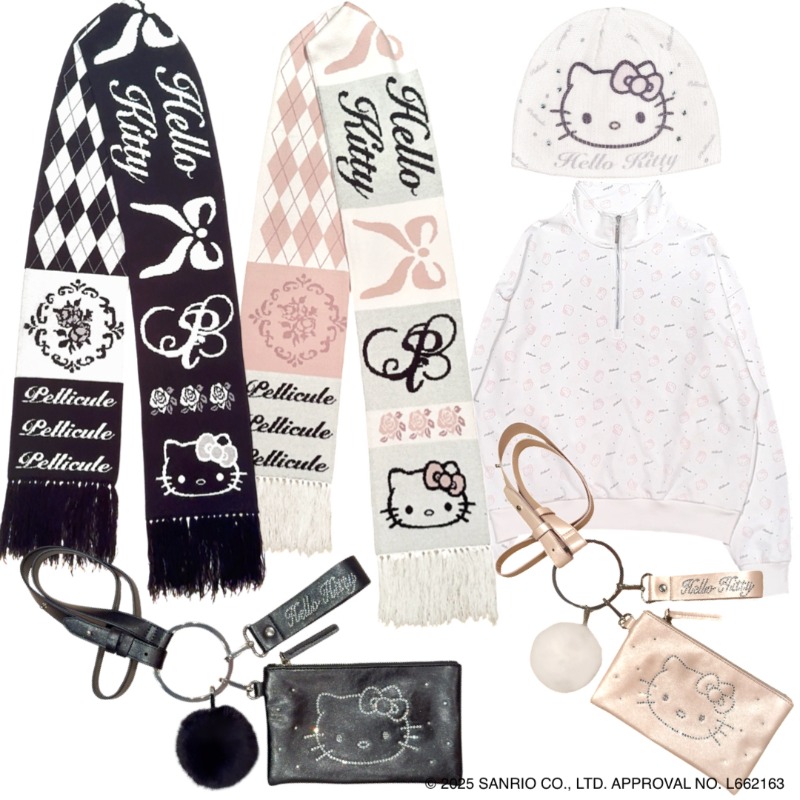 pellicule×ハローキティのコラボアイテムたち 可愛いすぎる⑅˚˖