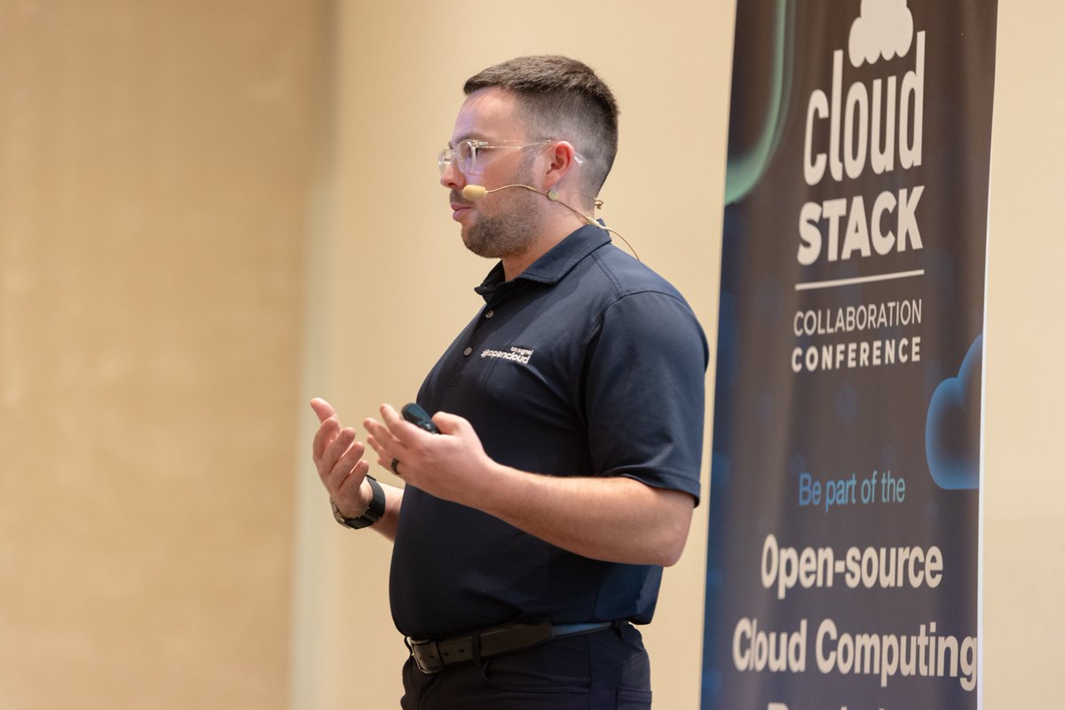 CloudStack's tweet image. #CloudStackCollabRecap! 

David Humes from @ussignalcom sharing real lessons from launching an enterprise cloud and what’s coming next including VDI, on-prem and high-performance compute.

Subscribe and tap the bell to be notified when sessions go live!
👉 cloudstack.short.gy/uJ1Z8H