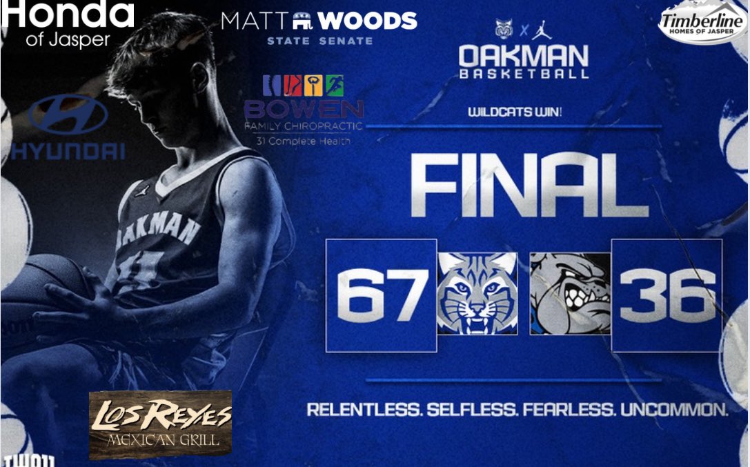 WILDCATS WIN!!!! 67-36 versus a quality program in Carbon Hill. We move to 6-3 overall 1-0 in the area!
We have a quick turn around versus the #7 team in 5A and undefeated Corner Yellowjackets! 
We need everyone to pack it out! We are back HOME!!!!
#Relentless