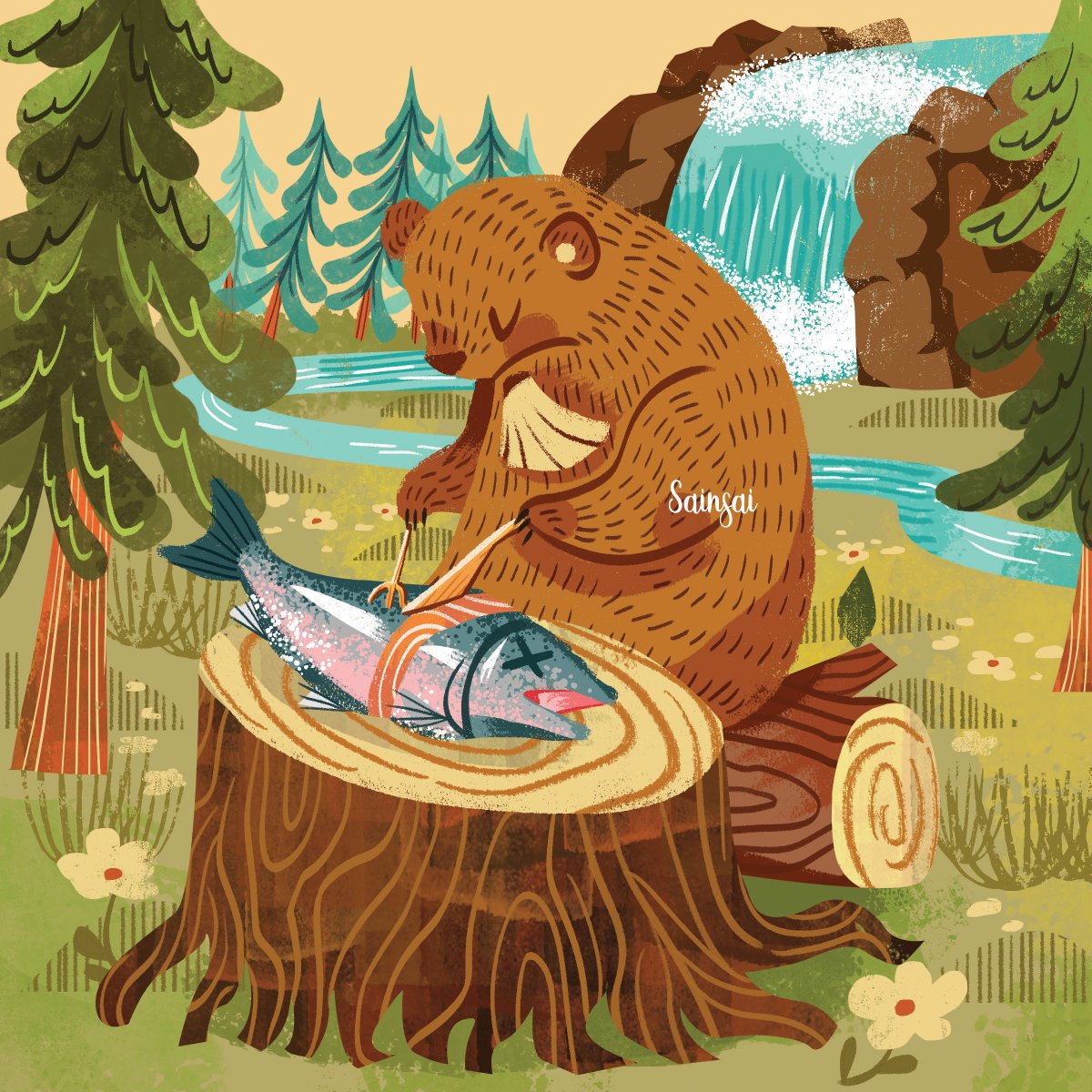 Sainsai_105's tweet image. 🌳🌷🐻🐿️