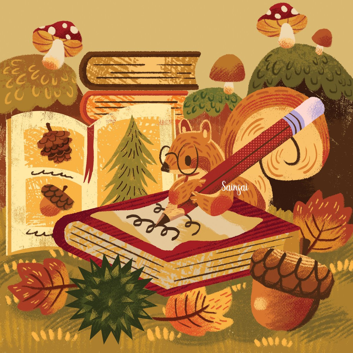 Sainsai_105's tweet image. 🌳🌷🐻🐿️