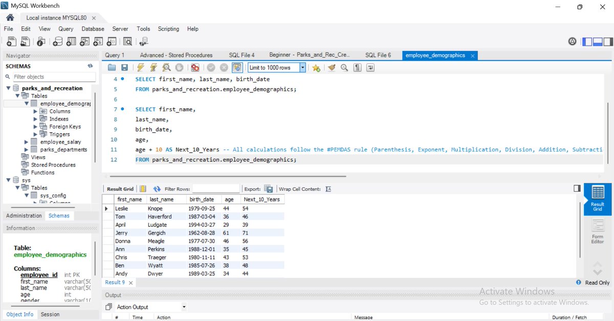 iameberedavid's tweet image. Data Analytics Consistency Challenge

Day 31:
Today, I wrote codes using MySQL. I practiced with a YouTube video by @Alex_TheAnalyst where he worked with the SELECT, DISTINCT, and WHERE statements. He also explored the logical operators and like statements.

Why this matters?
I…