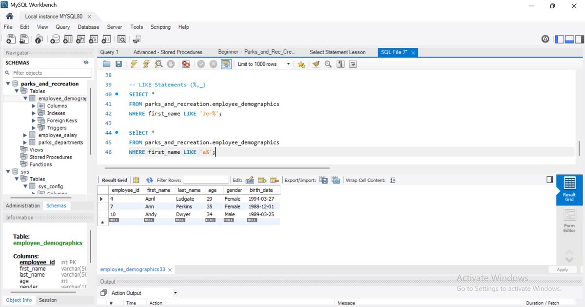 iameberedavid's tweet image. Data Analytics Consistency Challenge

Day 31:
Today, I wrote codes using MySQL. I practiced with a YouTube video by @Alex_TheAnalyst where he worked with the SELECT, DISTINCT, and WHERE statements. He also explored the logical operators and like statements.

Why this matters?
I…