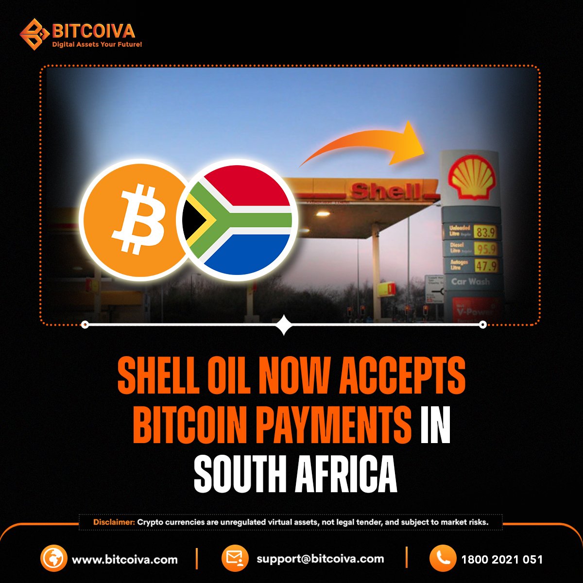 💥 Big News in South Africa! 💥 Shell Oil now accepts Bitcoin payments! 🚗⛽  Get ready to fuel up with cryptocurrency! Visit: https://t.co/FpfDQgb1DV  #Bitcoin #CryptoRevolution #ShellSouthAfrica #FutureOfPayments
