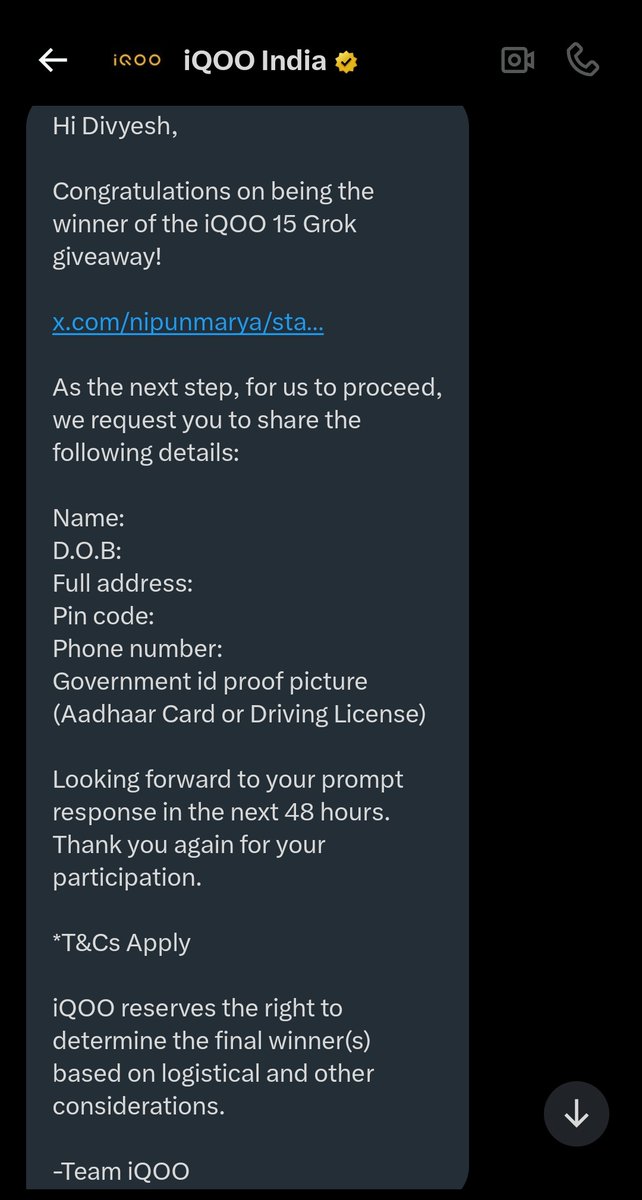 KhareDivyesh's tweet image. I can’t believe it… I ACTUALLY WON. 🥹🔥
All those retries, erased pages, and those efforts worth it.
Thank you so much @nipunmarya sir &amp;amp; @IqooInd for choosing me as a winner. 🥹😍

Thank you everyone you supported me 😍😭, Love you all 🫂😍